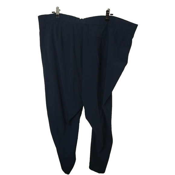 Catherines Woman 24WP Pant Trouser Blue Straight Leg Pocket Stretch Waist - Picture 8 of 8